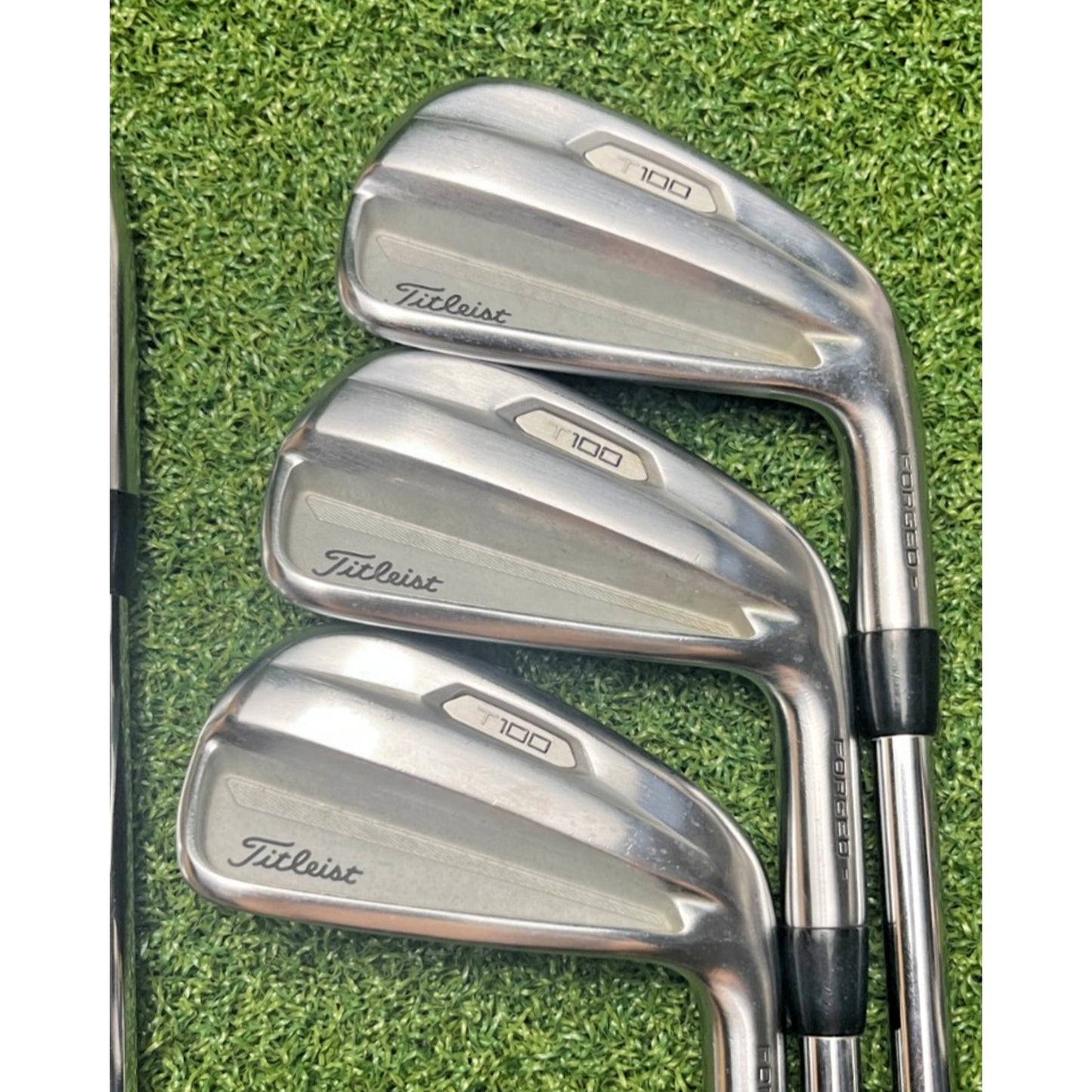 Titleist 2021 T100 Irons 4-PW - TT AMT Tour White S300 Stiff Flex - Very Good