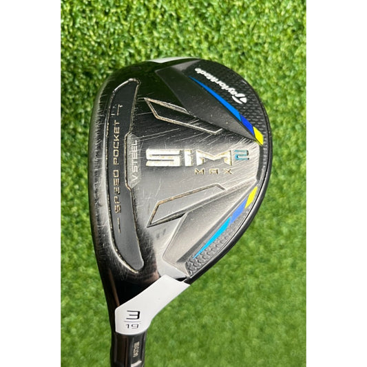 LH TaylorMade Sim 2 Max 3 Hybrid - VA Composites Slay 85 Stiff Flex - Good w/ HC