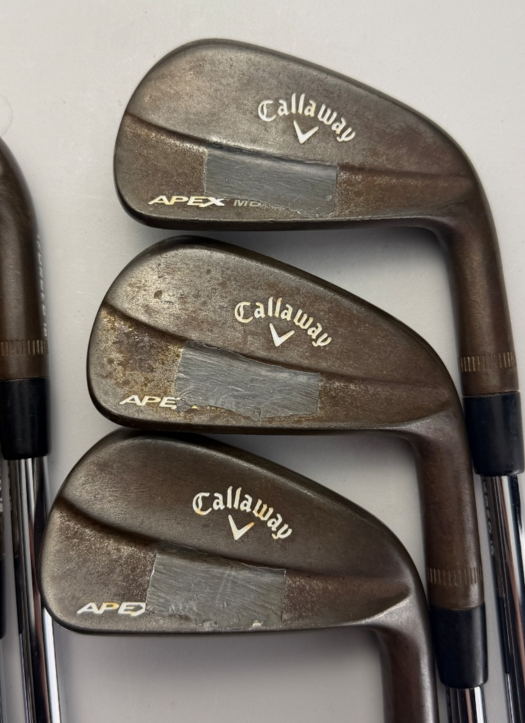 Callaway Apex MB 2018 Raw Irons 5-PW - Dynamic Gold X100 +0.5" - Very Good image 2