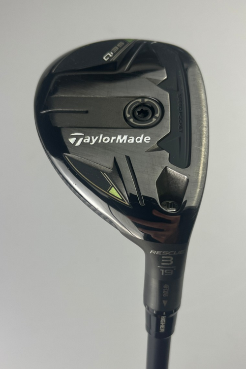 TaylorMade Qi35 Rescue 19* 3 Hybrid - Kaili Blue HY 85 Stiff - Excellent w/ HC