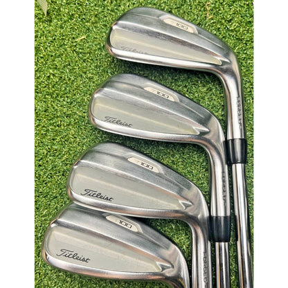 Titleist 2021 T100 Irons 4-PW - TT AMT Tour White S300 Stiff Flex - Very Good