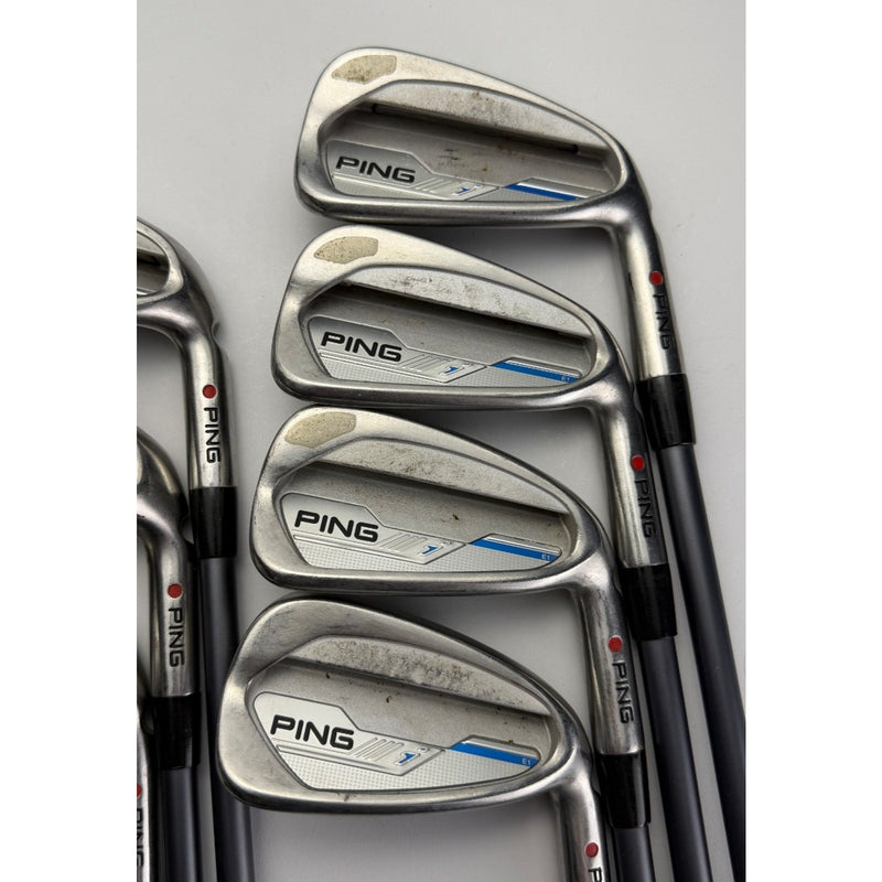 Ping i Series E1 Red Dot Irons 5-PW, UW - Graphite Ping CFS 80 Stiff Flex - Good image 2