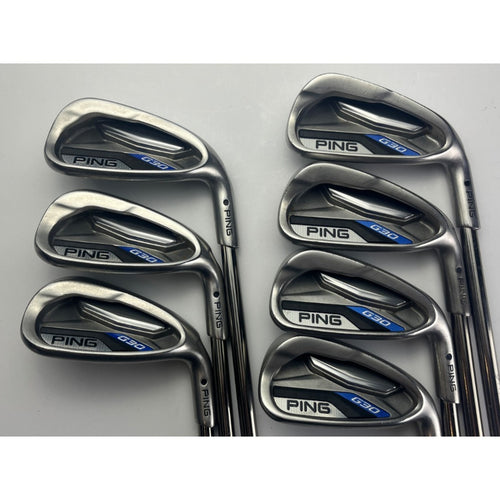 Ping G30 Black Dot Irons 5-PW, UW - Recoil 80 F3 Regular Flex +0.75" - Good