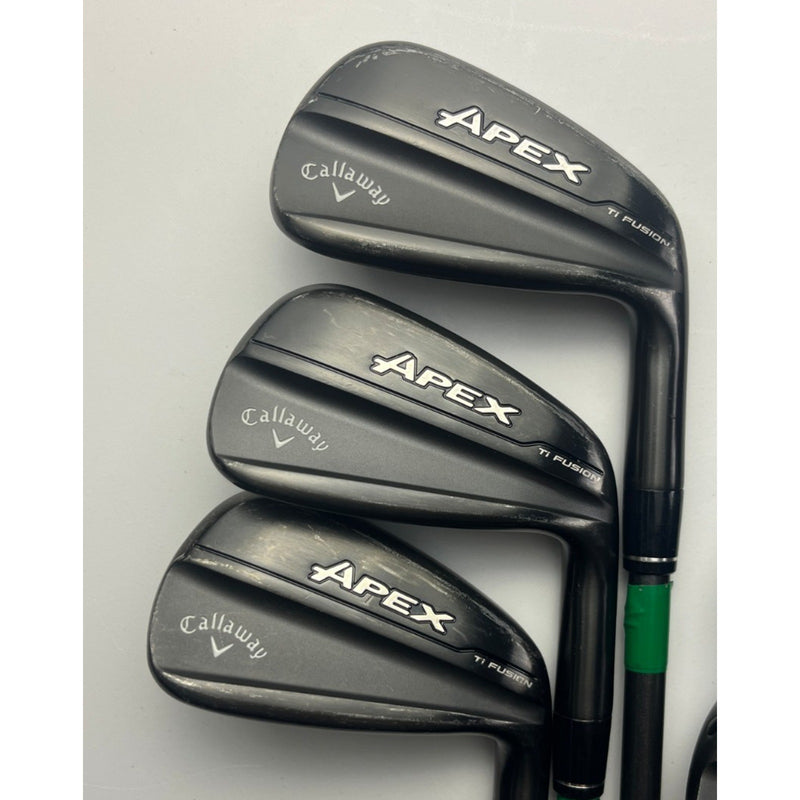 Callaway Apex Ti Fusion Irons 4-PW - Dynamic Gold Mid 100 S300 Stiff Flex - VG image 3