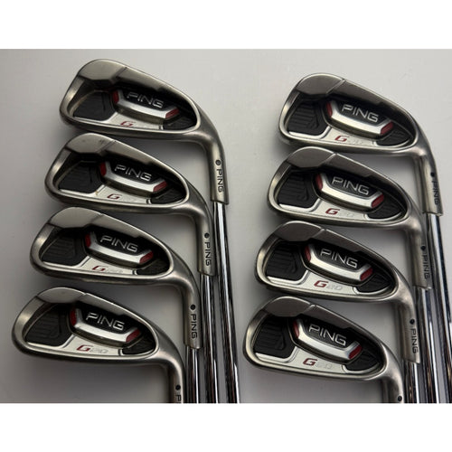 PING G20 Black Dot Irons 4-PW, UW - Ping CFS Regular Flex - Very Good
