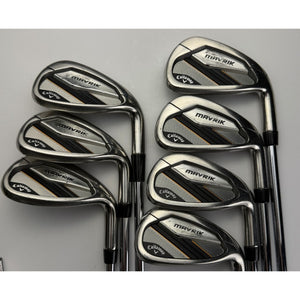 Callaway Mavrik Irons 6-PW, AW, SW - True Temper 95G Stiff Flex - Very Good