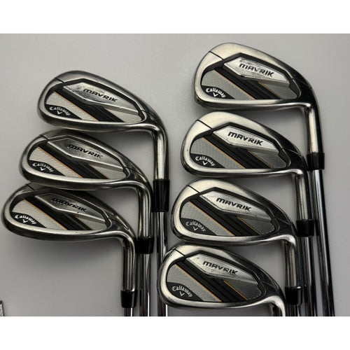 Callaway Mavrik Irons 6-PW, AW, SW - True Temper 95G Stiff Flex - Very Good