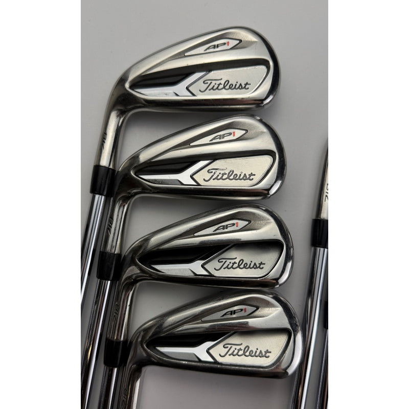 LH Titleist AP1 718 Irons 4-PW - TT AMT Red S300 Stiff Flex - Very Good image 2
