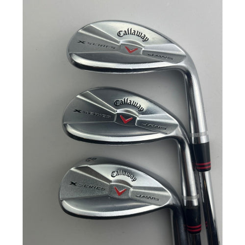 Callaway X Series Jaws 50, 54, 58 Wedge Set - Stock Steel Wedge Flex - Very Good